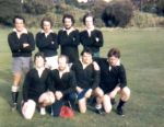 Back row: Alan Newnes, ????, Pete McDougal and Mike McGarry<br>Front row: Eric Craven, Mike Baines, Frank Cooper and Dave Kelly. 